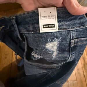 Judy Blue Dark Wash Distressed Jeans